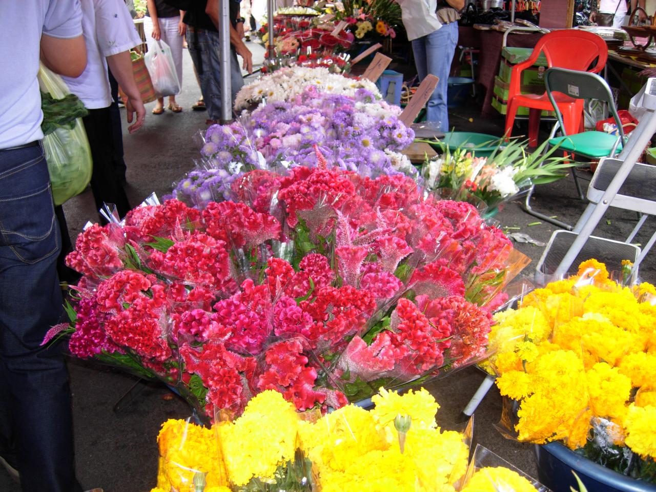 Marché de St Paul fleurs.